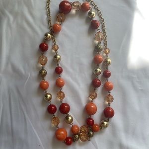 Orange bracelet and necklace set